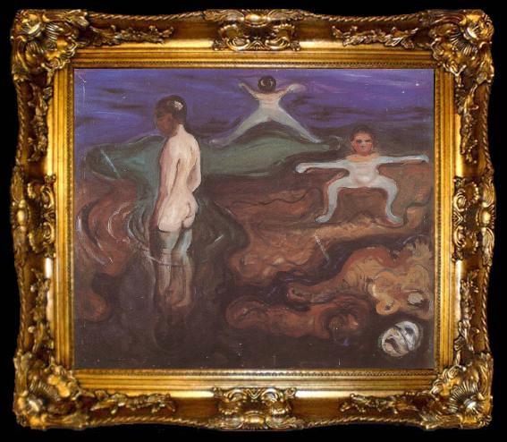 framed  Edvard Munch The boy take the shower, ta009-2